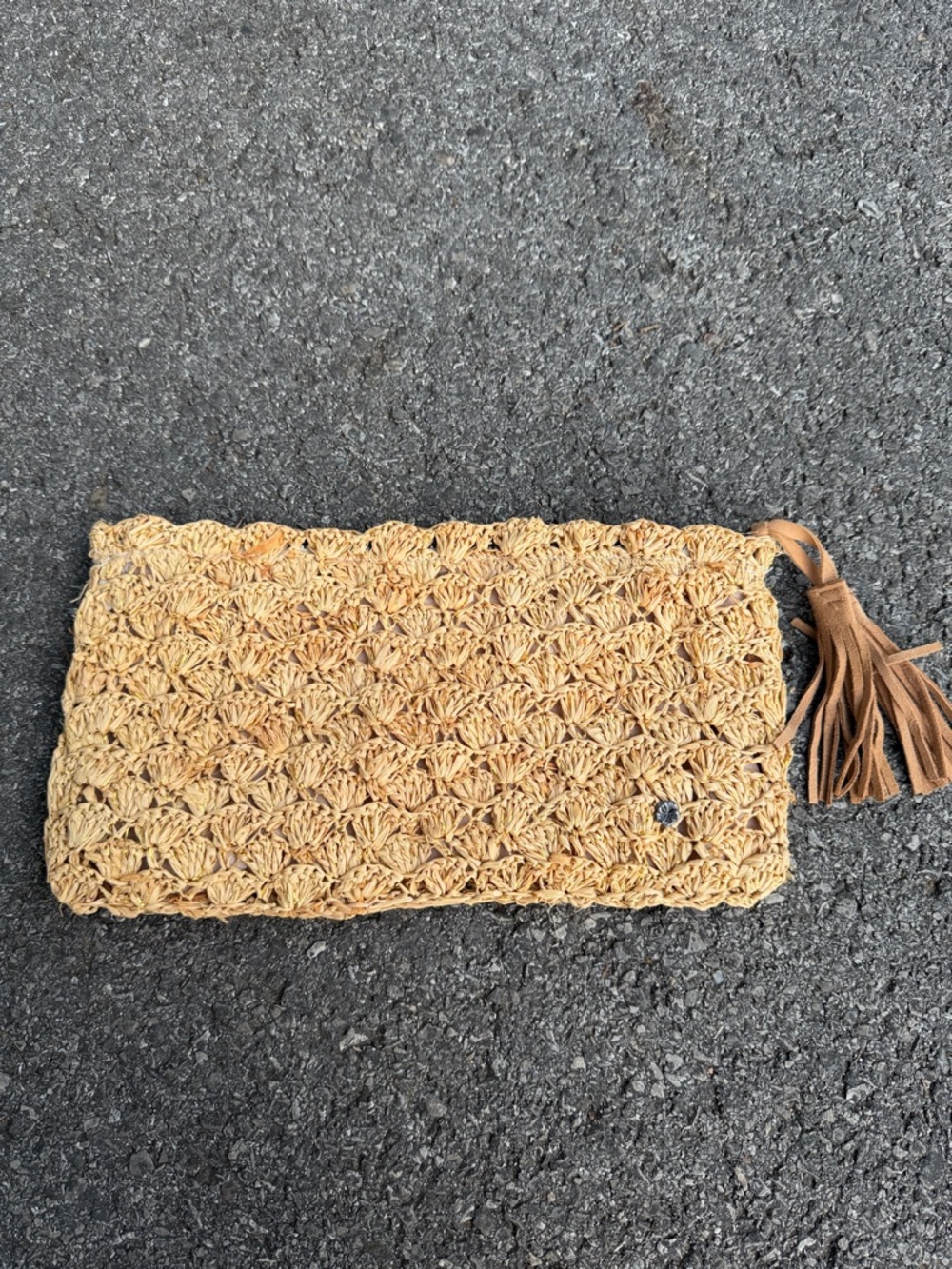 Flora Bella Straw raffia clutch summer beach
